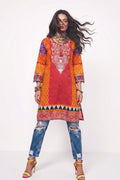 Boho Tribal Print Cotton Lawn Kurti