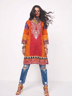 Boho Tribal Print Cotton Lawn Kurti