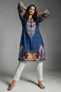 Floral Embroidered Look Cotton Lawn Kurti