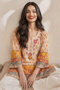 Floral Paisley Cotton Lawn Straight Kurti