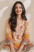 Floral Paisley Cotton Lawn Straight Kurti