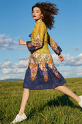 Floral Garden Cotton Lawn A-Line Kurti