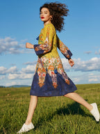Floral Garden Cotton Lawn A-Line Kurti