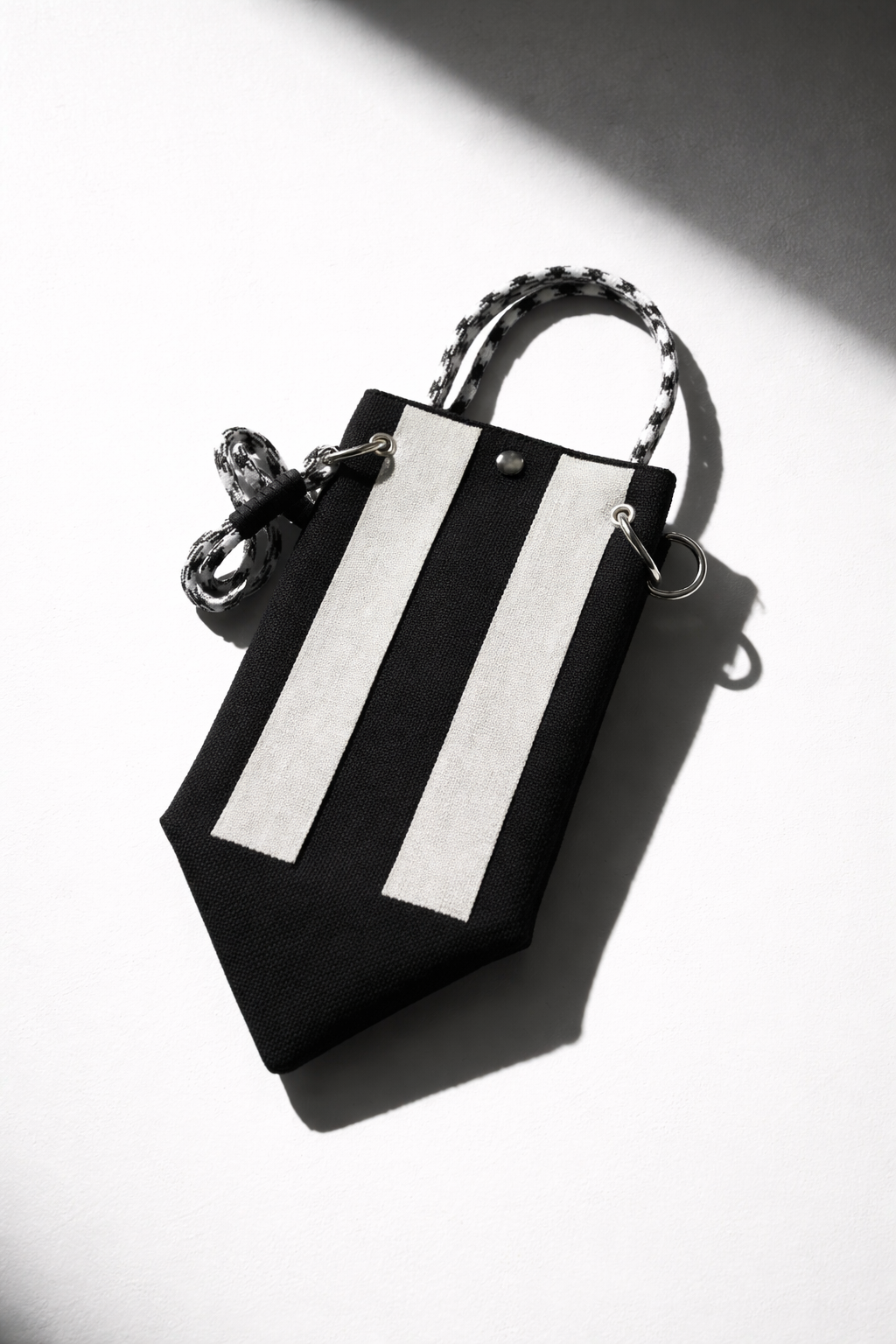Black| Bold Stripes with White base & SHoulder Strap