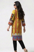 Amani Embroidered Mustard Cotton Lawn Kurti