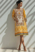 Ikat Print Cotton Lawn Kurti Dress